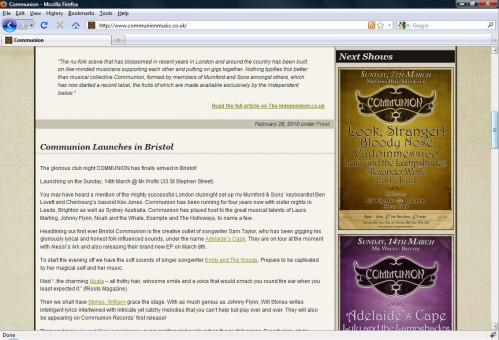 Communion Music Home Page