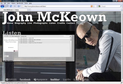 John McKeown Website - MP3 Player