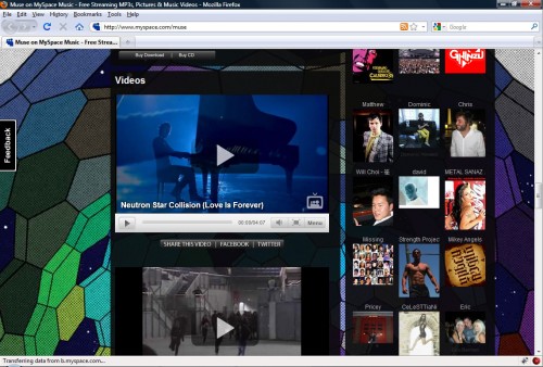 Muse Myspace Layout Upgrade