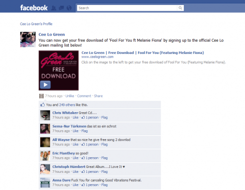 Cee Lo Green Free Download Widget Facebook