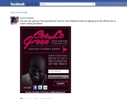 Cee Lo Green Free Download Widget Facebook
