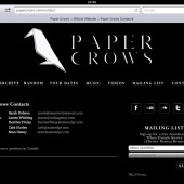Paper Crows Tumblr-Powered website
