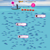 One Pound Fish Man Official Website with Twitter Visualisation