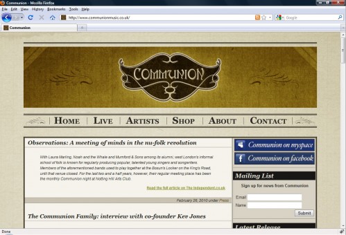 Communion Music Home Page