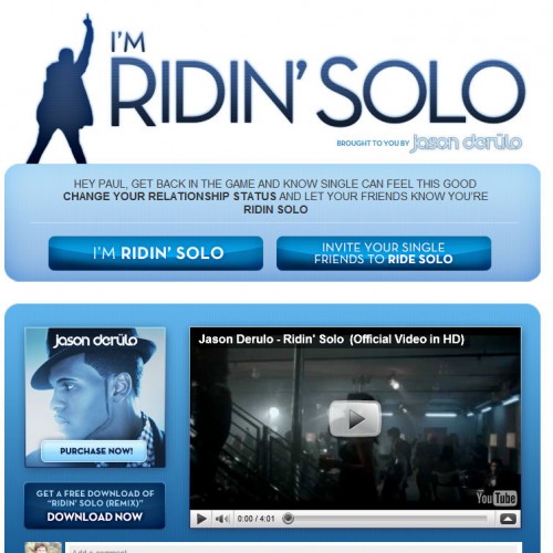 Ridin Solo Facebook Application