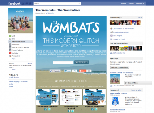 Wombatizer Facebook Tab 01