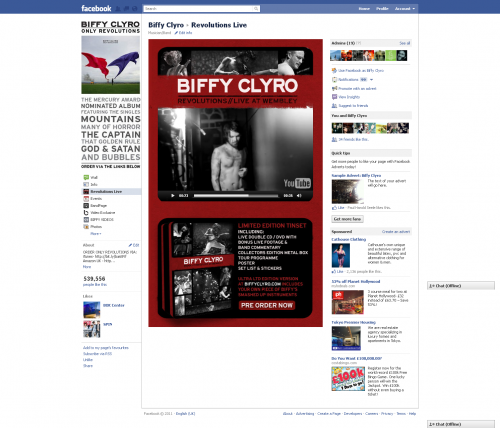 Biffy Clyro Facebook Tab