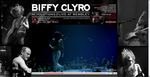 Biffy Clyro Myspace Layout - Expanded Video