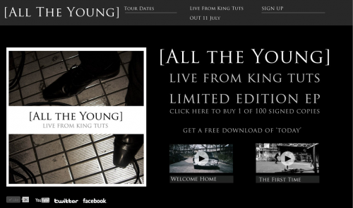 All The Young - Live From King Tuts - Holding Page