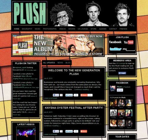 Plush Website - Home Page