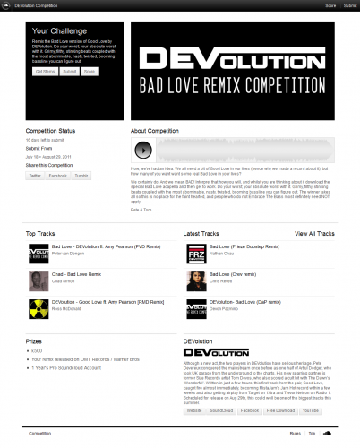 DEVolution Bad Love Remix Competition