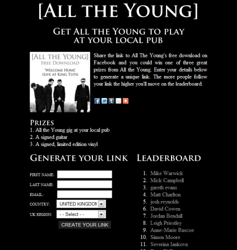 All the Young Link Sharing Competition