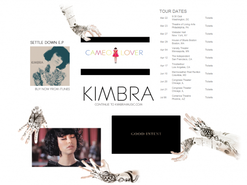 Kimbra - UK Splash Page