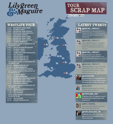 Lilygreen & Maguire's Tour ScrapMap - Home Page