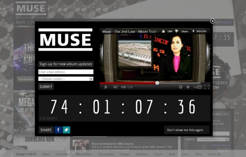 Muse Splash Lightbox - Album Trailer