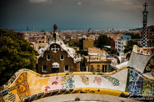 Park Guell by Antoni Gaudi in Barcelona