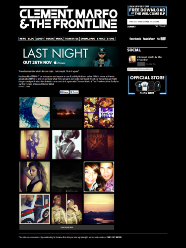Clement Marfo & The Frontline - Last Night - #LastNight Instagram Gallery