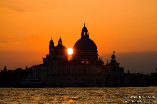 Sunset Over Basilica di Santa Maria della Salute, Venice (Italy)